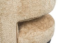 Ronden rug met opening beige stoel