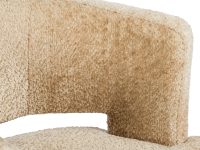 Rugleuning rond beige stof