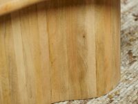 Salontafel bruin hout organisch brede voet
