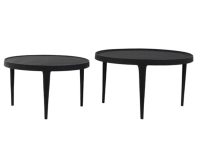 Salontafel set rond zwart metaal