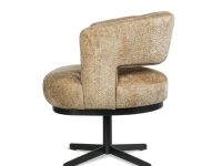 Stoffen beige eetkamerstoel