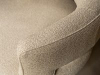 Stof stoel beige rond