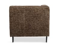 Stoffen bruin fauteuil zwarte pootjes