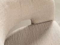 Stoffen eetkamerstoel beige boucle