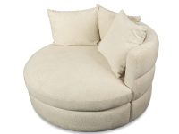 Stoffen fauteuil naturel beige draaibaar