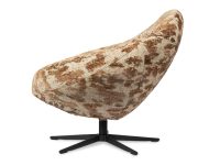 Stoffen fauteuil patroon bruin