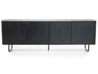 Tv dressoir hout zwart 4-deurs