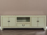 Tv meubel groen grijs hout