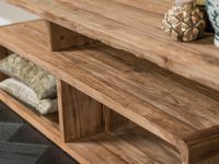 Tv-meubel open vakken hout bruin
