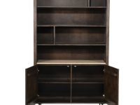 Twee deuren boekenkast bruin hout