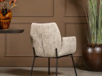 Vaste zwarte poot eetkamerstoel