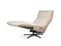 Verstelbare fauteuil stof beige spinpoot