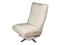 Verstelbare fauteuil stof beige spinpoot
