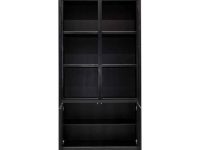 Vitrinekast Oakura Richmond hout zwart open