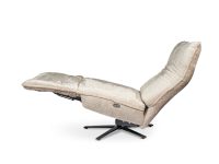 Verstelbare fauteuil stof beige spinpoot