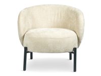 Zwarte poten onder fauteuil beige rond