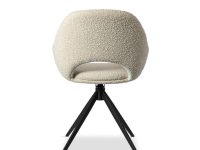 eetkamerstoel teddy wit met zwarte poten