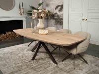 houten eettafel eiken naturel bruine spinpoten