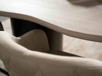 organisch vorm eettafel wit eikenhout