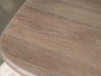 ovaal afgewerkt eettafel donkerbruin eiken hout