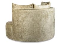 ronde creme beige fauteuil met kussens en draaisysteem