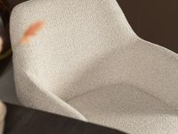 witte beige eetkamerstoel zwarte poot