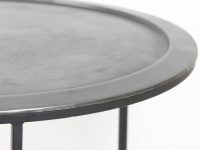 zwarte salontafel inkeping rond